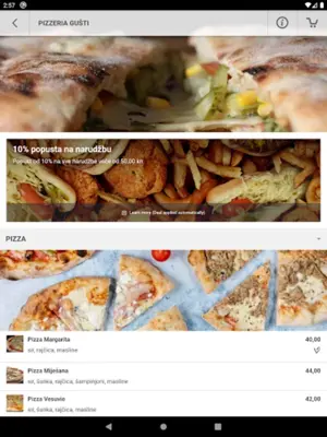 Pizzeria Gušti android App screenshot 1