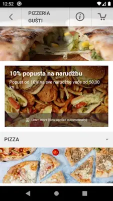 Pizzeria Gušti android App screenshot 5